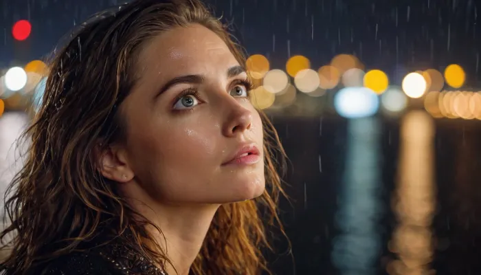 A foto gerada pela AI de uma mulher com olhos de alta resolução, íris perfeitamente redonda e alunos simétricos cativaram o público com seu efeito de iluminação cinematográfica