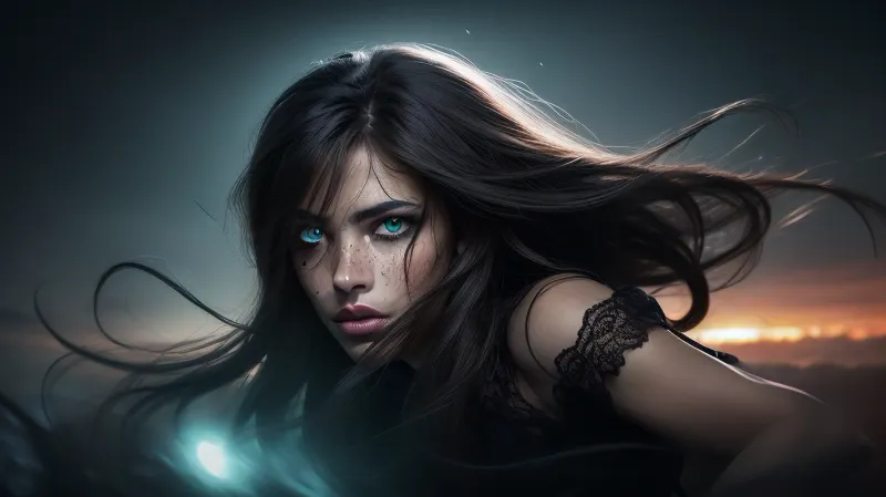 연인 비전 : 극적인 밤의 춤이 춥고 꿈