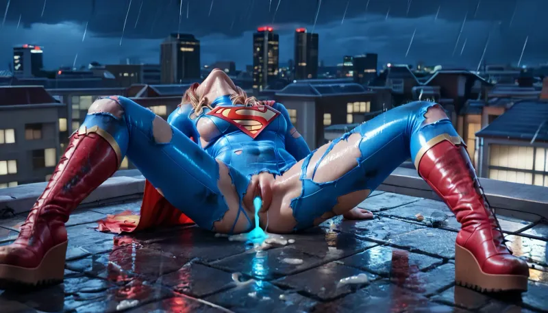 Notti piovose: la lotta sconfitta ma emozionante di una supereroina tonica - una cattura foto 8k dslr