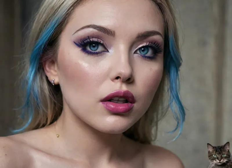 kate li Pretty face is known for her love of anal, Golden Collar. She's old enough. masturbates her ass with a big dildo, for this she inserts stretch marks, enlarging the anus, it becomes wider. It creates the illusion that a huge penis has grown out of her ass., (unique pussy piercing using large rings connecting labia), Then the girl experiences a copious anal orgasm. perfect huge breasts, (necessarily on the wall there is a picture of "beware of the cat" in the upper left corner), ((makeup:1.5), long blue eyelashes with eyeliner:1.2), (big lips:1.3), (purple pussy:1.1), rings in nipples for attaching a chain that connects to a ring in the pussy, (big ass), perfecteyes, Abandoned, Hospital, <lora:lora-sdxl-perfect-eyes:1.7>, <lora:HV_orientation_Rainbow_Lips:1.8>, <lora:milkers_v2:1.4>, <lora:JJsAbandonedHospital_XL:2>