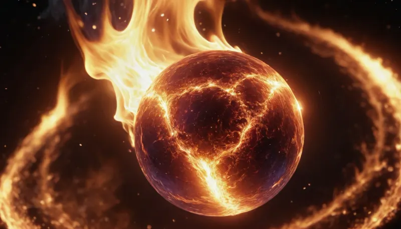 fire/wather ball reach galaxy by flame sparks