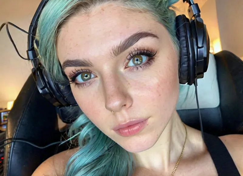 La mujer con cara de pixie, pómulos altos, mandíbula estrecha y nariz estrecha se describe como tener una cara de pixie con cejas volteadas y una cara en forma de corazón. Tiene una piel pálida con pecas en sus mejillas y