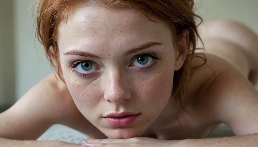Regard hyperréaliste : un conte de détail et de désir - un chef-d'œuvre numérique produit par l'ai

- Oui.

Dans le monde numérique haute résolution, une image hyperréaliste se déploie. Une femme mince, âgée de 20 ans au gingembre, ornée de taches de rousseur, est vue de derrière, son torse étroit rétrécissant aux petites poitrines de la coupe A. Ses cheveux sales tombent autour de son visage alors qu'elle prend la position de levrette, ses yeux parfaits fixés sur un observateur invisible. L'hyperpeau de sa chatte brille dans la lumière douce, et son cul, une œuvre d'art, des becs. L'image, qui témoigne de la puissance de l'IA, est incroyablement détaillée, captant chaque rousseur, chaque courbe, chaque brin de cheveux, chaque détail réaliste.
