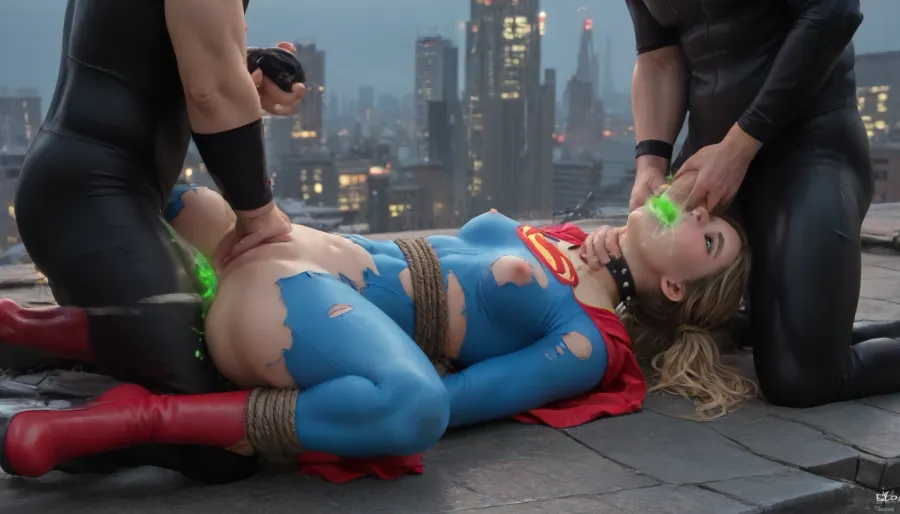 RAW image, Canon EOS R3, DSLR photo, 8k, best quality, (masterpiece), (realistic, photo-realistic), ultra high res, ((fit and muscular)), backlight, ((ranni the witch)), perfect beauty, red hair, ponytail, wet hair, (detailed face and eyes:1.3), a dark city rooftop, ((rooftop)), ((toned sexy supergirl, full-body catsuit)), (catsuit), (thin catsuit material), (second skin catsuit), (red platform boots), (contorted on back with legs spread on a dark Skyscraper roof), (body arched over broken and crushed metal rooftoop air-conditioner), (broken rooftop pieces laying around), ((lying on top of wreckage)), exhausted, defeated, (orgasm face:1.5), (looking at pussy:1.4), (watery cum is flowing from the pussy:1.2), (((magically glowing green cum))), rim light, struggling, ((night, rain)), (torn clothes, revealing clothes:1.1), ((low color saturation:1.3)), UHD, super high quality, super high resolution, extremely detailed, perfect face, perfect eyes, ((hogtied, bound for sex, tied up)), (black eyes), (pale skin:1.3), cock in mouth, (brutal face fuck), Blowjob, (tears in eyes:1.5), (purple red face:1.5), (running makeup), (cum drips from nose:1.3), (cum drips from mouth:1.3), ultra hd, photorealistic, large cock in mouth, oral cream pie, hair grab, sad, sad crying, tongue out, brutal face fuck, tears in eyes, purple red face, running makeup, cum drips from nose, cum drips from mouth, one hand around her neck, choking her hard, strangling her, gasping for air, highly detailed, high resolution, perfect lighting, natural lighting, holding head, deepthroat, black spiked pet collar with leash, tied up in chains, hands behind back, (anal:1.5), (masterpiece:1), hard nipples, shy, blushing, hourglass waistline, perfect anatomic body, ass up, anal spitroast, gagging on cock, random pose, random view angle, (pulled nipples:1.2), nipple clamps, spitroast, cum explosion from mouth, cum explosion from nose, wide eyes, throat bulge, puffy cheeks, thick cum, holding her head with both hands, (((hyper large cock in mouth:1.3))), screaming, shocked, tearful, deep anal penetration, (pigtails:1.3), cum explosion, post orgasm, last orgasm, shot from below, Uber realistic, ultra detailed, masterpiece, arched back, detailxl, 35mm photograph, film, professional, 4k, 1girl, 5 boys, hdr, photographic, ultra realistic, ultra high details, back light, (front view), (dynamic pose), with large muscular men, gargantuan cocks, anal sex expansion, ravenous hyper sex, large hyper muscular men, gangbang, swollen veiny cocks, (double anal penetration), hardcore double penetration, proper physics, big cocks, (forceful penetrations), extremely graphic, shocked expression, beautiful hands, massive cum in ass